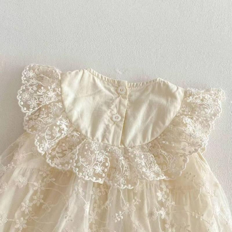 Red Bow Baby Girls Romper Dress