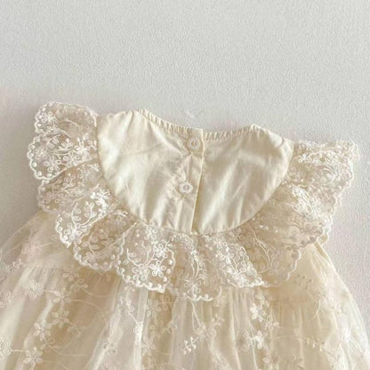 Red Bow Baby Girls Romper Dress
