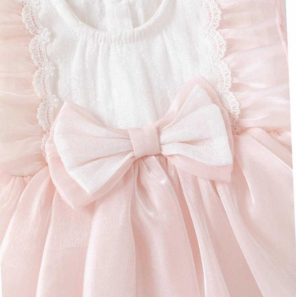 Elegant Bloom Baby Girls Romper Dress Set
