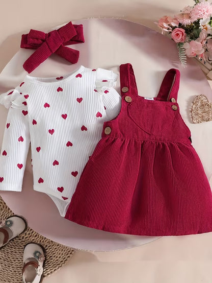 Tiny Love Baby Girls Romper Dress Set with Headband