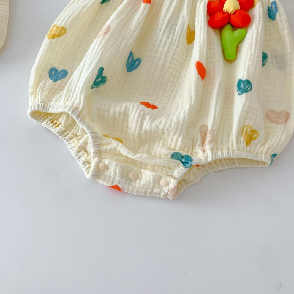 Cute Rainbow Hearts Romper for Kids by Ju Ju Jam – Perfect for Any Occasion