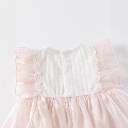 Elegant Bloom Baby Girls Romper Dress Set