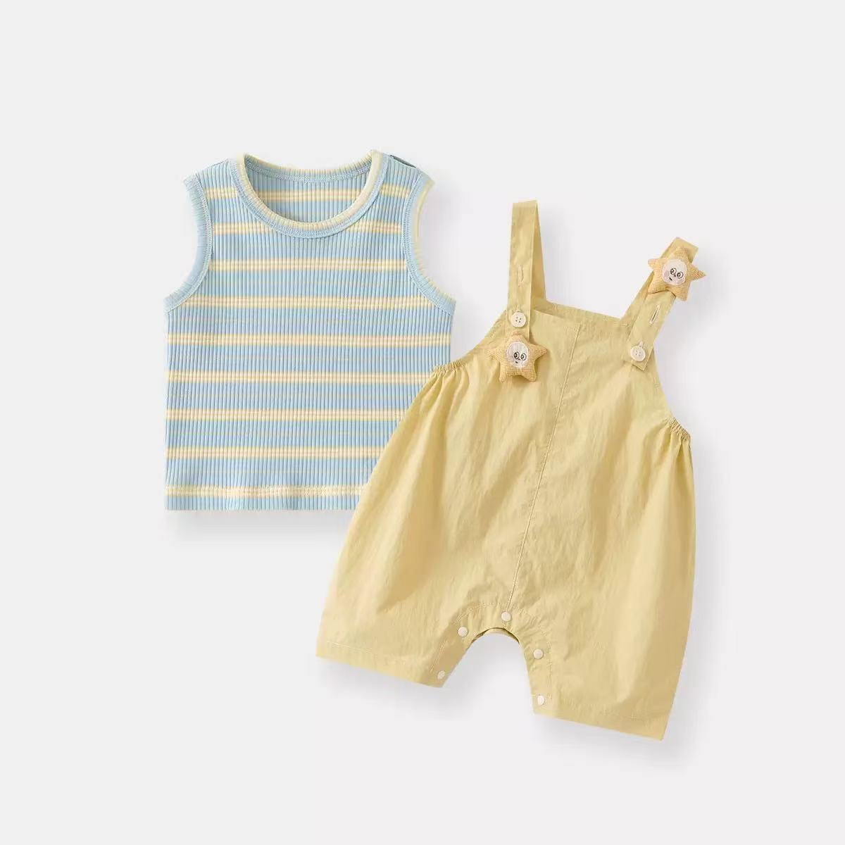 Star Striped Baby Boys Girls Unisex Romper Set