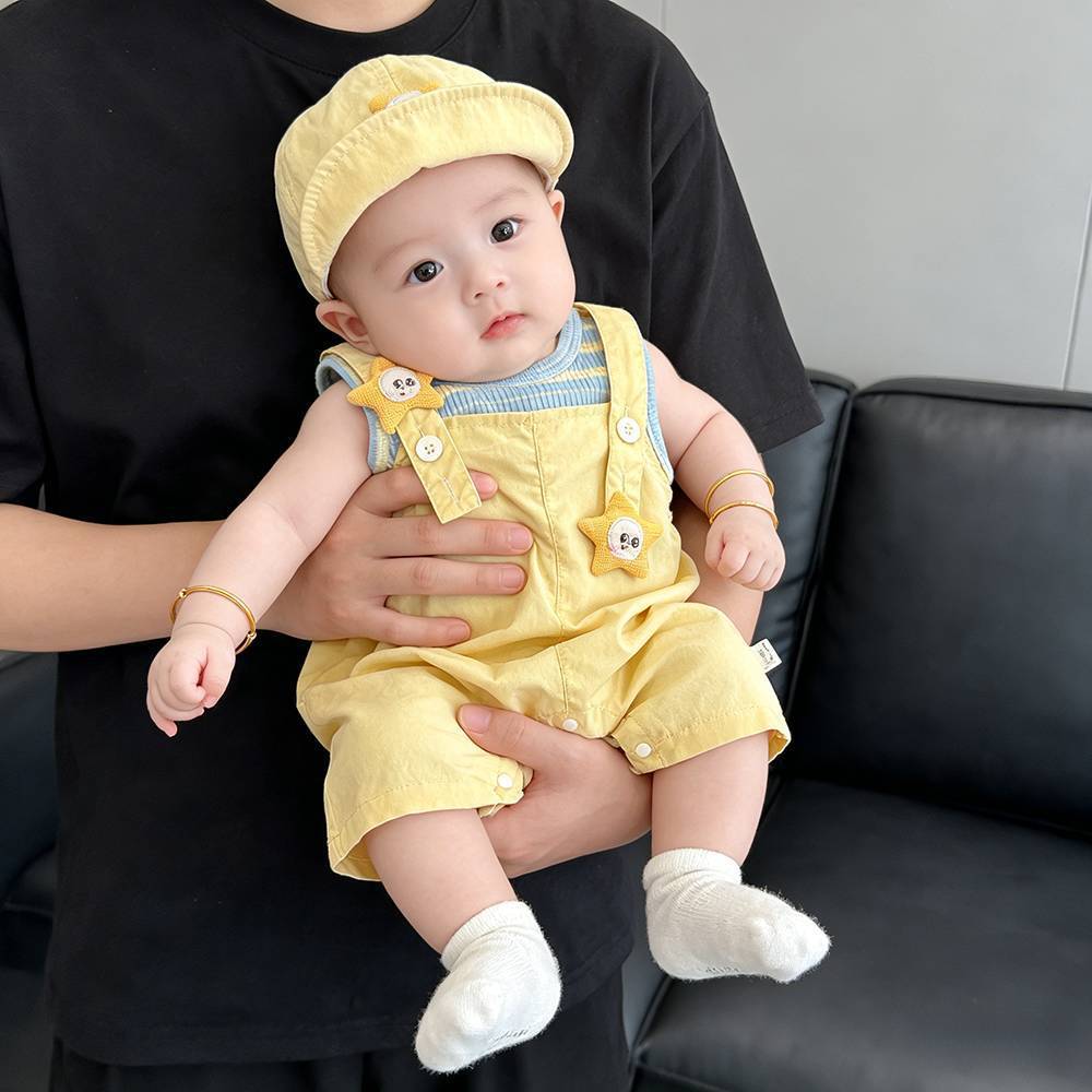 Star Striped Baby Boys Girls Unisex Romper Set