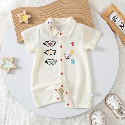 One Two Three Baby Boys Girls Romper