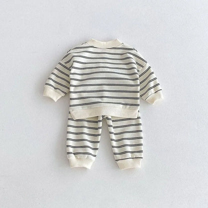 Teddy Stripes Boys Co - Ord Set