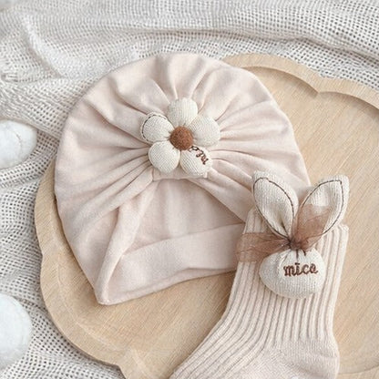 Little Petals Baby Girls Hat And Socks Set
