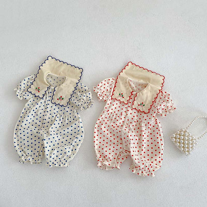 Ju Ju Jam Polka Dotted Romper - Front View