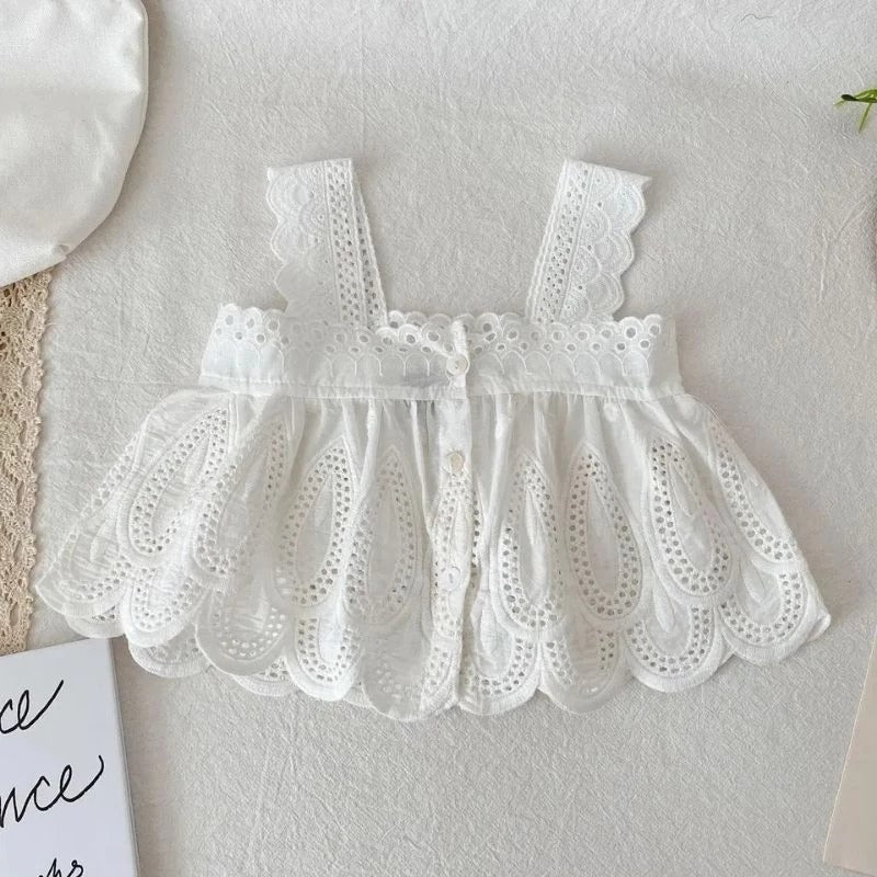 Ivory Love Girls Skorts and Top Set – fashionable and breathable outfit for baby girls by Ju Ju Jam.

