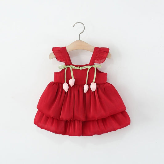 Tulip Hanging Girls Layered Dress
