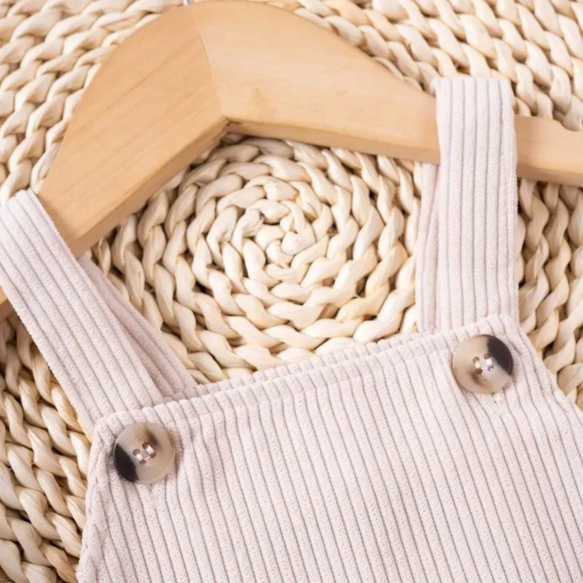Flower Pocket Corduroy Girls Suspender Dress