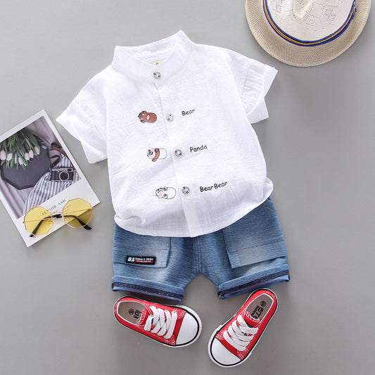 Charming Boys Clothing Set featuring Bear Panda Design from Ju Ju Jam