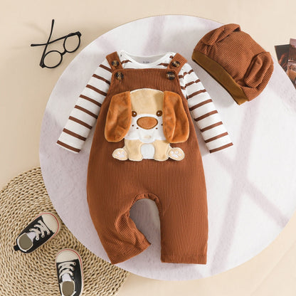 Happy Days Baby Boys and Girls Jumpsuit Set with Cap