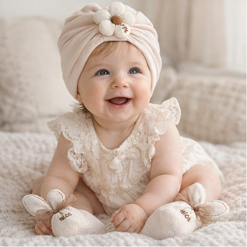 Little Petals Baby Girls Hat And Socks Set