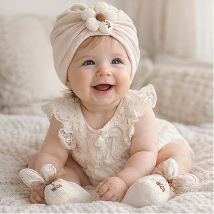 Little Petals Baby Girls Hat And Socks Set