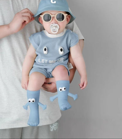 Blue Lavish Eye Baby Boy Romper
