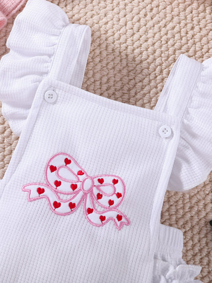 Sweet Amelia Baby Girls Hearts Romper with Headband