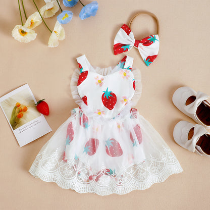 Harriet Berry Baby Girls Bloom Romper Dress with Headbow