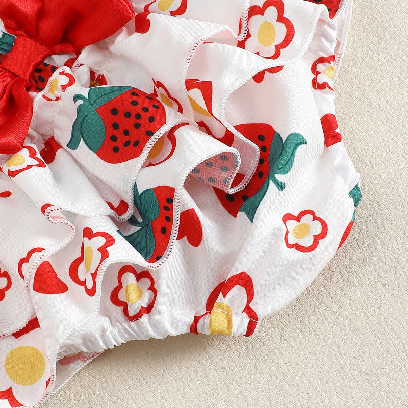 Emilia Berry Baby Girls Love Skirt Set with Hat