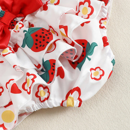 Emilia Berry Baby Girls Love Skirt Set with Hat