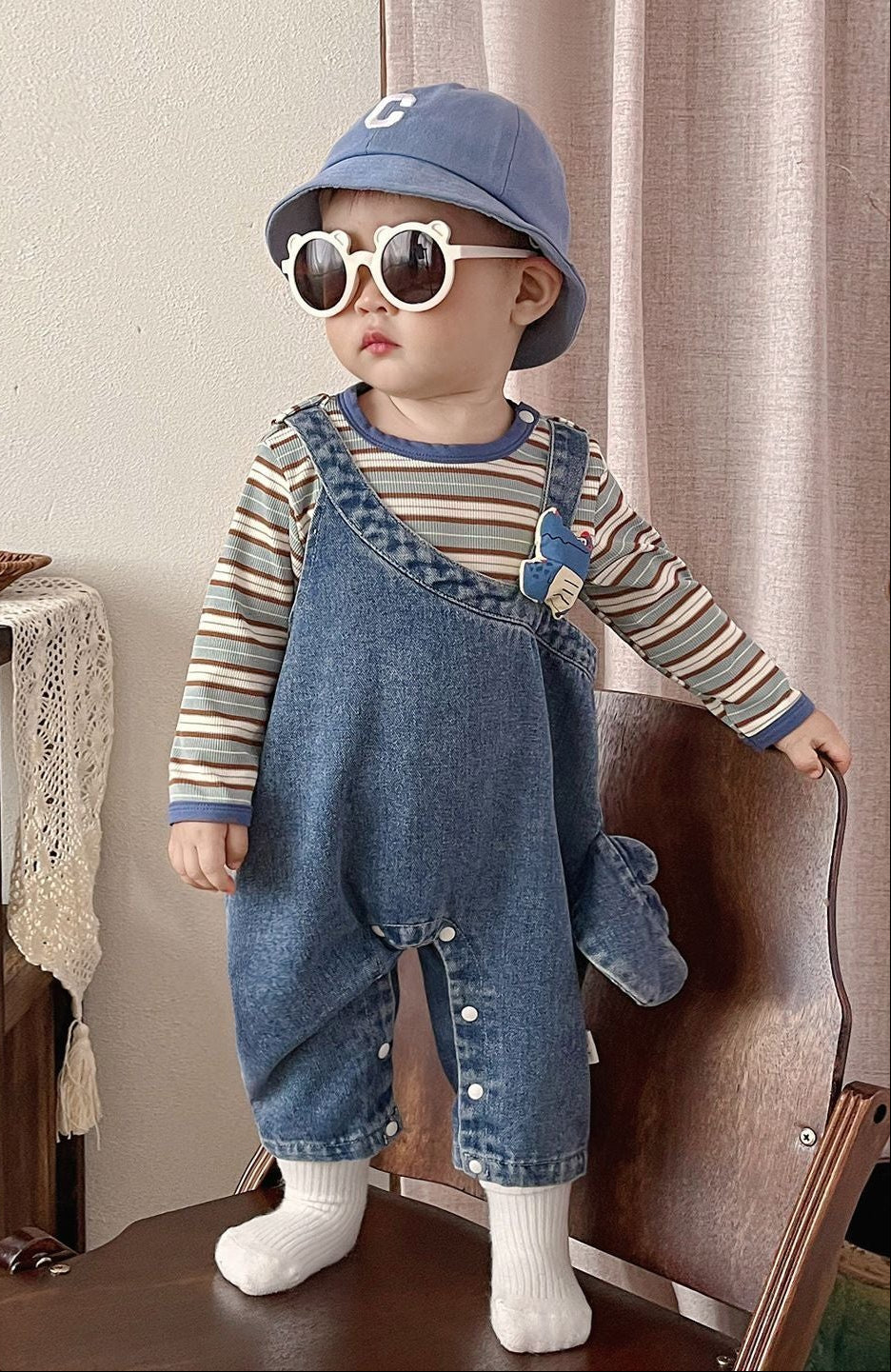 Henry Cool Baby Boys Girls Denim Two Piece Set