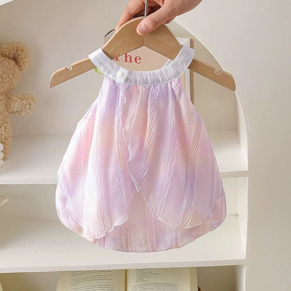 Colourful Ombre Baby Girls Tulip Romper Dress