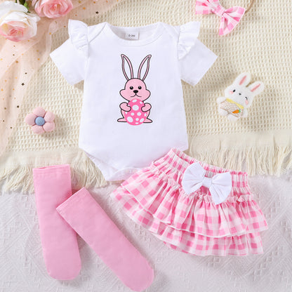 Zoey Baby Girls Love Skirt Set with Socks & Hairband