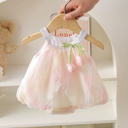 Colourful Ombre Baby Girls Tulip Romper Dress