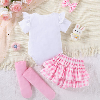 Zoey Baby Girls Love Skirt Set with Socks & Hairband