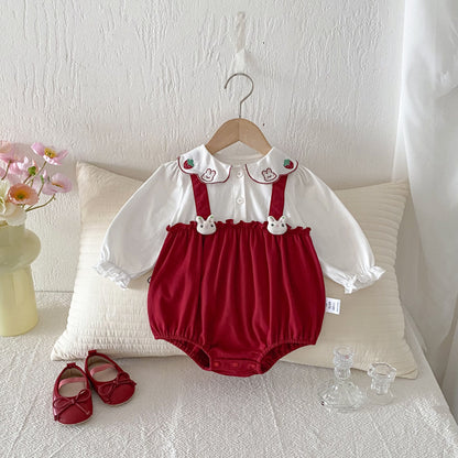 Scarlet Bunny Baby Girls Romper