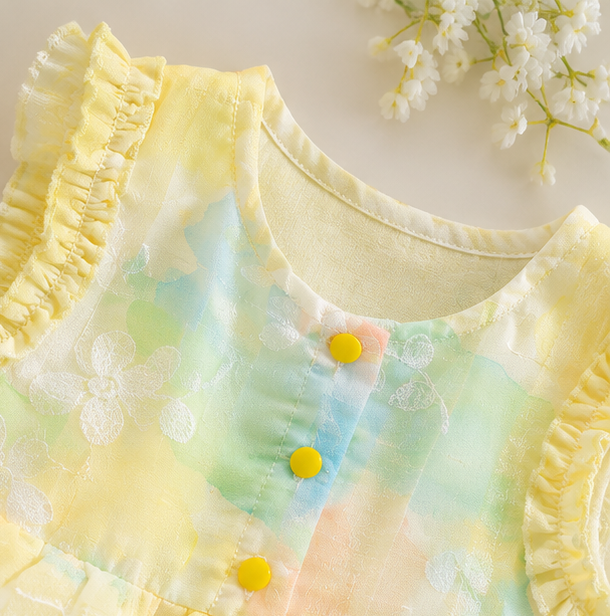 Avya Pastel Petals Baby Girls Romper Dress