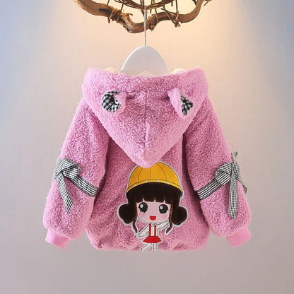 Little Girls Cute Warm Jacket by Ju Ju Jam – cozy and stylish jacket perfect for keeping your little one warm.