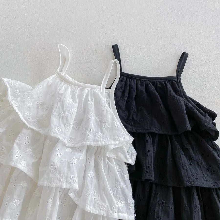 Stylish and airy romper dress for baby girls – Ju Ju Jam Riley outfit

