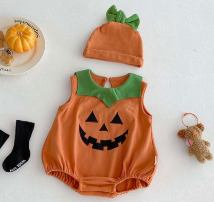 Pumpkin Plum Baby Boys and Girls Romper with Hat