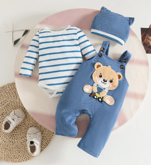 Happy Days Baby Boys and Girls Jumpsuit Set with Cap