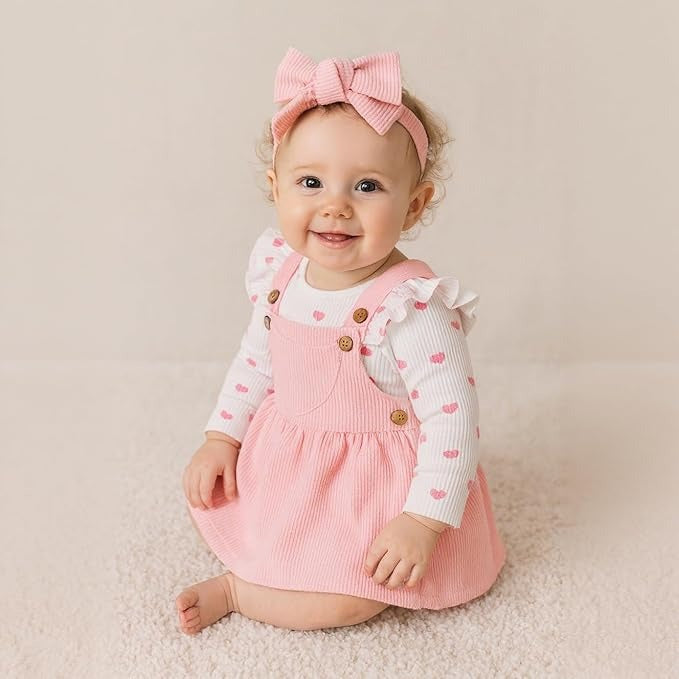 Tiny Love Baby Girls Romper Dress Set with Headband