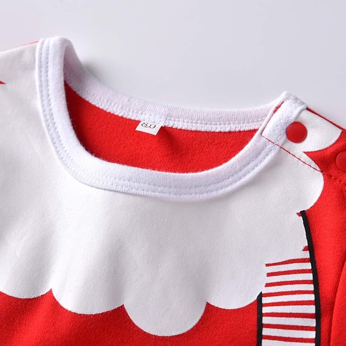 Ju Ju Jam Little Santa costume romper, a charming and cozy Christmas outfit for baby boys.