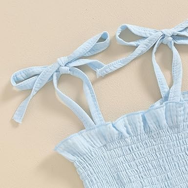 Trendy Knot Girls Blue Top and Pant Set