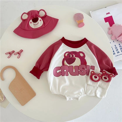 Ara Berry Baby Boys Girls Romper Set with Socks & Hat