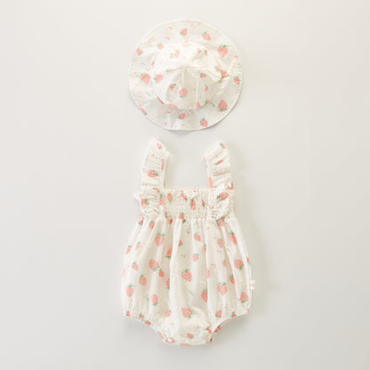 Ju Ju Jam Shine & Ruffle romper set for baby girls – includes frilly romper and cute hat