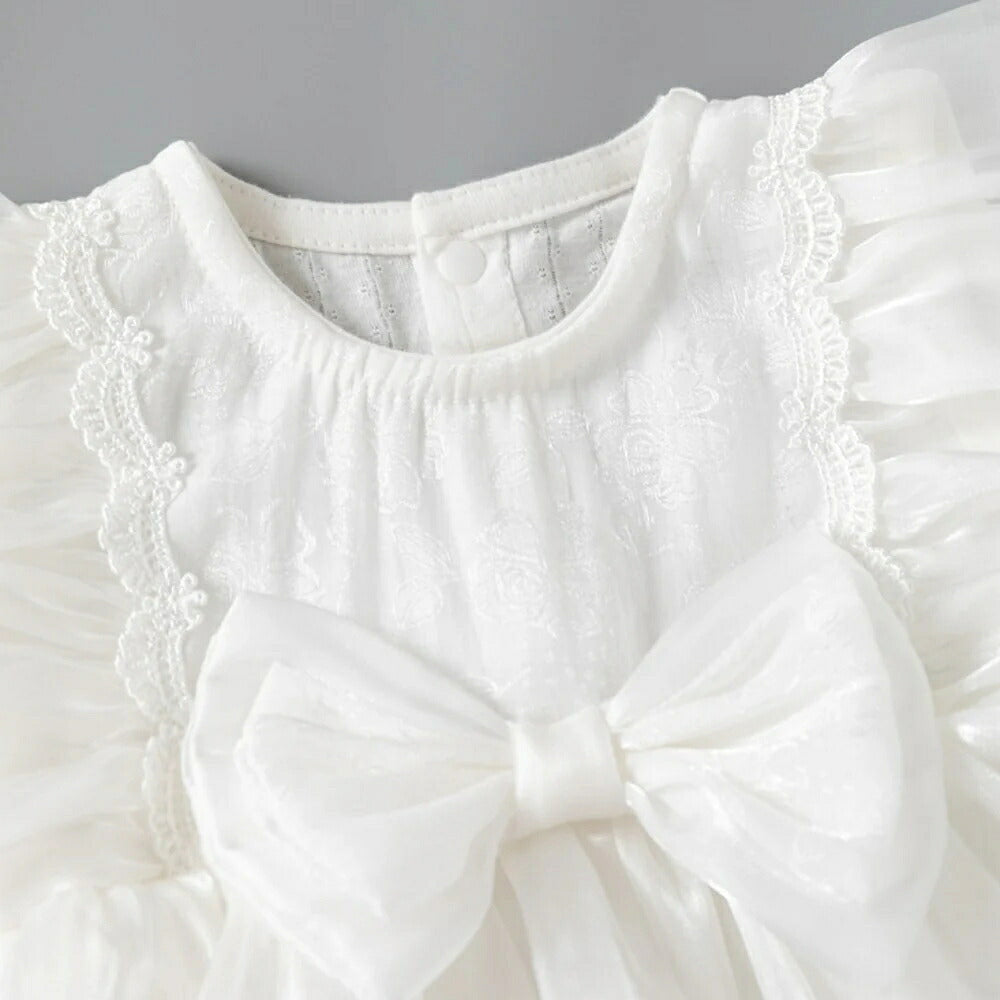 Elegant Bloom Baby Girls Romper Dress Set