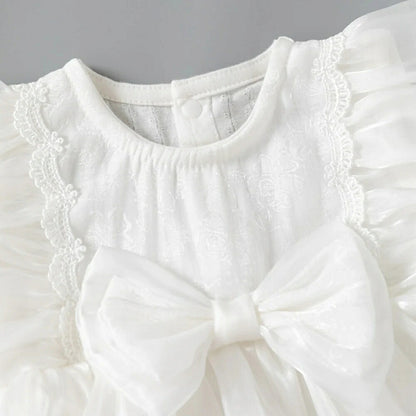 Elegant Bloom Baby Girls Romper Dress Set